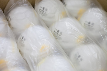 Respirator design and manufacturing factory. Coronavirus potection masks