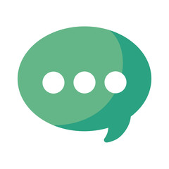 speech bubble on white background