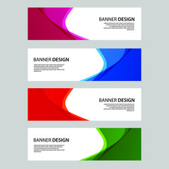 Naklejka premium Vector Abstract banner web template