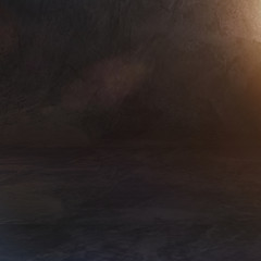 Empty dark concrete background. 3d render.