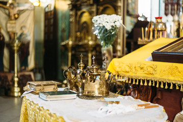 wedding decoration at the church