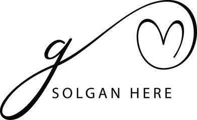 A letter g handwriting logo vector