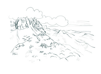 Europe vector sketch city illustration line art