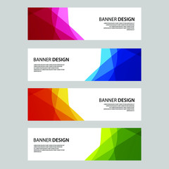 Naklejka premium Vector Abstract banner web template