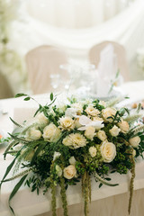 wedding bouquet on the table