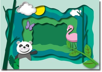 forest and animal and frame