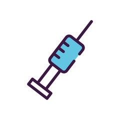 healthcare concept, syringe icon, line color style
