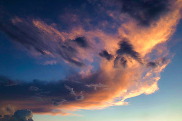 sunset in the sky