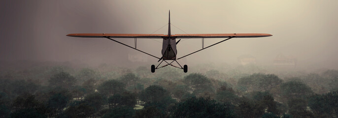 illustration of a biplane