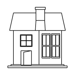 house front facade isolated icon