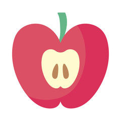 fresh and delicious apple on white background