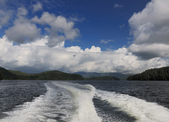 Boat Trip In The Waters Of Vancouver Island Near Tofino