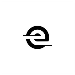 Initial letter ce, ec, e inside c, linked line circle shape logo , letter e logo , logo e icon , letter e circle 