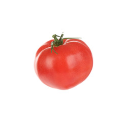 Fresh ripe organic tomato isolated on white