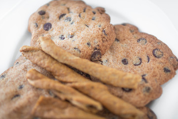 Healthy gluten free cookies with chocolate