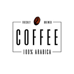 Coffee Bean Modern Logo-Badge