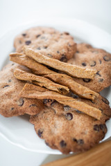 Healthy gluten free cookies with chocolate