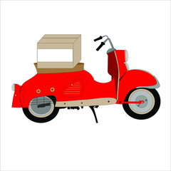 Express delivery home delivery stay home virus pandemic take care order goods fast delivery scooter motorcycle transportation