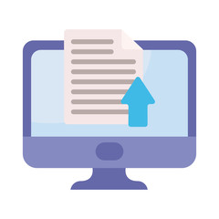 desktop computer screen, online course