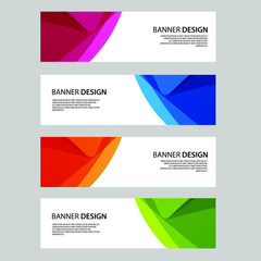 Naklejka premium Vector Abstract banner web template