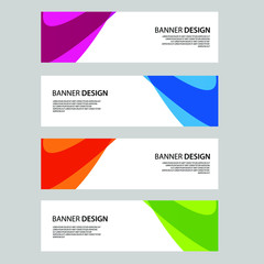 Naklejka premium Vector Abstract banner web template