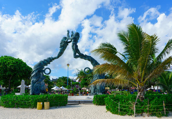 Playa del Carmen park and beach, Mexico