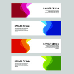 Fototapeta premium Vector Abstract banner web template
