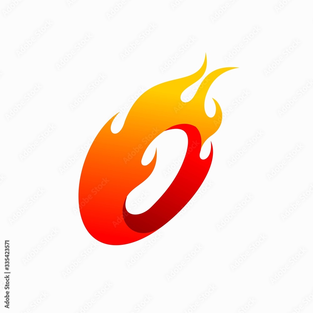 Poster fire vector illustration, fire logo icon