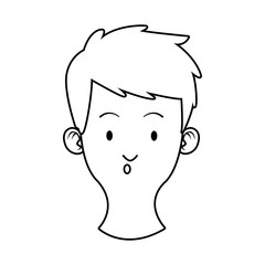 head young man avatar character