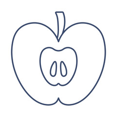 fresh and delicious apple , line style icon