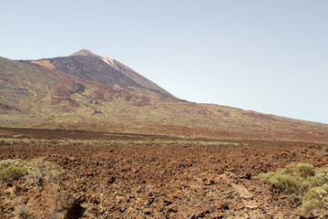 View on the Pico del Teide in the Parque Nacional del Teide