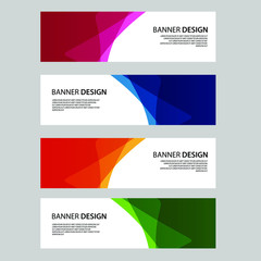 Naklejka premium Vector Abstract banner web template