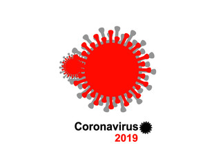 Coronavirus icon virus Covid-19 sketch cell virus vector isolated in white background, sign and symbol poster pattern