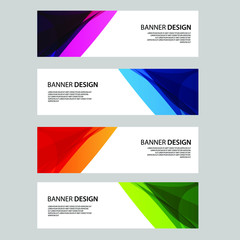 Naklejka premium Vector Abstract banner web template