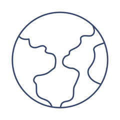 planet earth , line style icon