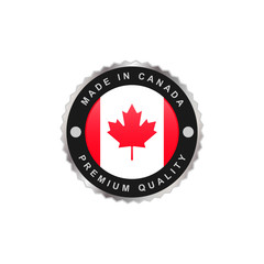 Made in canada emblem badge labels