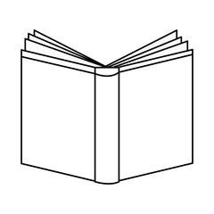 text book open isolated icon