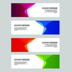 Naklejka premium Vector Abstract banner web template