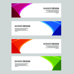 Naklejka premium Vector Abstract banner web template