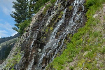 Roadside Waterfall in Yellowstone