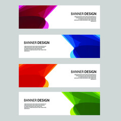 Naklejka premium Vector Abstract banner web template