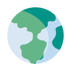 planet earth on white background