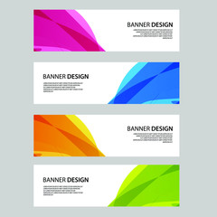 Naklejka premium Vector Abstract banner web template