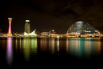 Night View of City of Kobe and port tower