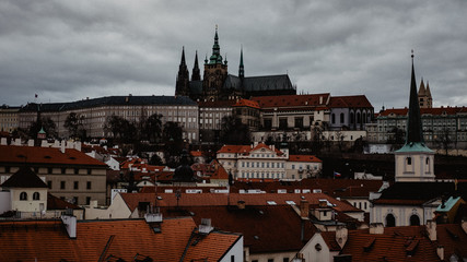 Prague Castle from Charles Bridge Tower