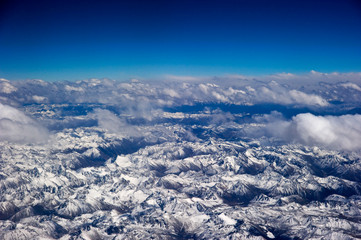 Fototapeta na wymiar snow covered Himalaya mountain, Tibet China 