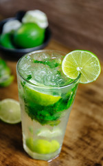 mojito cocktail with lime