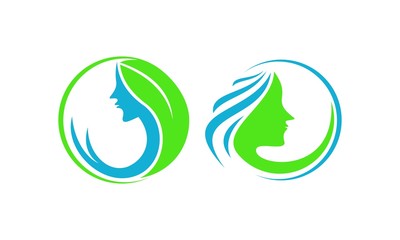 Fototapeta premium massage spa logo female