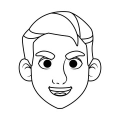 young man head avatar character