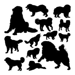 The russian bear dog animal silhouettes. Good use for symbol, logo, web icon, mascot, sign, or any design you want.